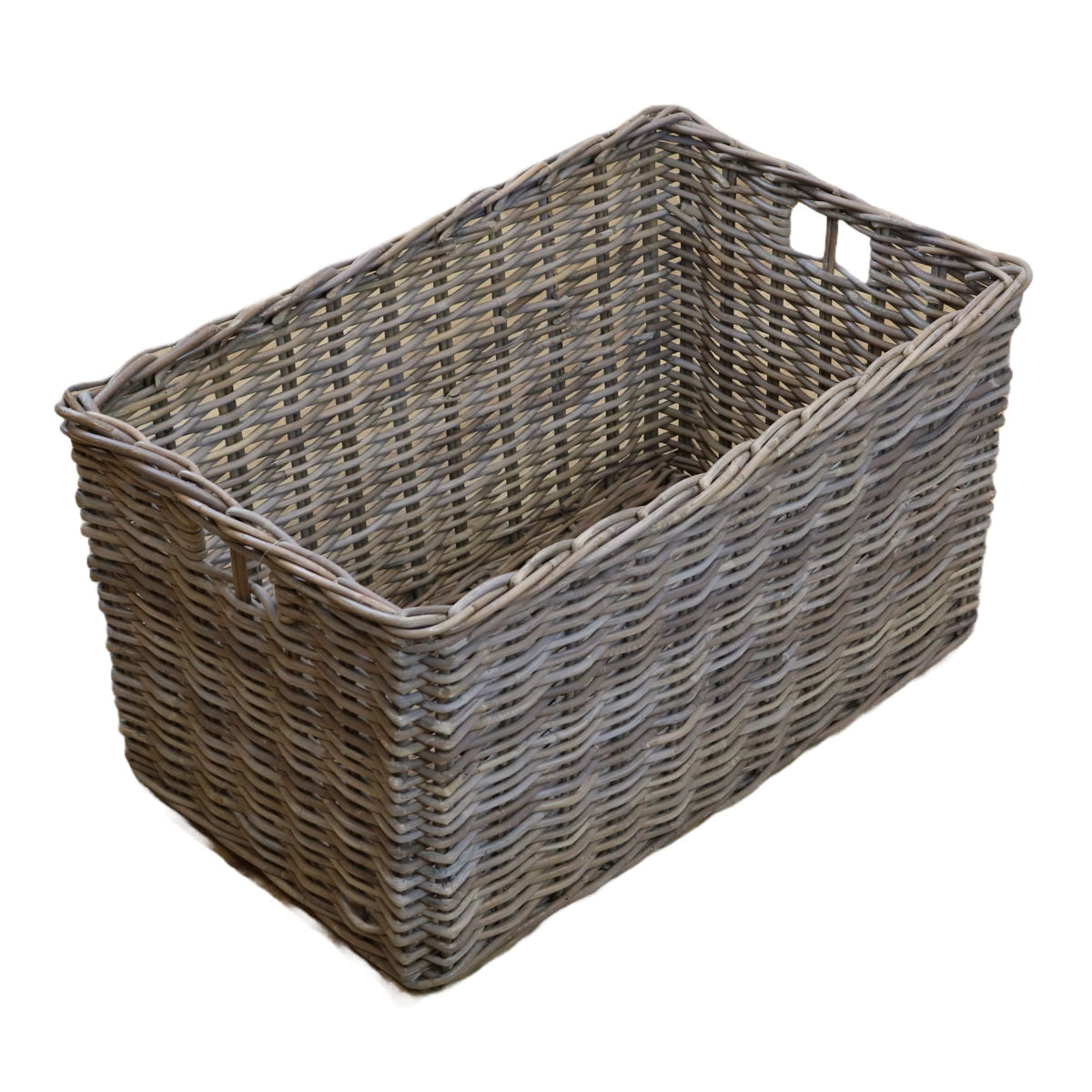バスケット ラタン 幅75×奥行45×高さ40 持ち手付き かご 大きい – ハウジー