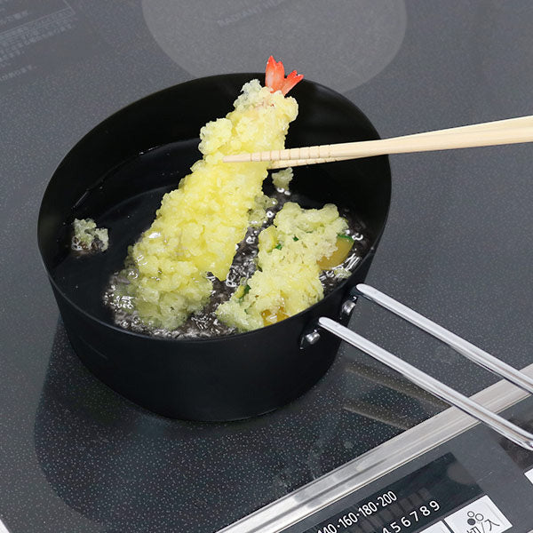 天ぷら鍋IH対応ミニ横長ひるもぐフッ素樹脂加工