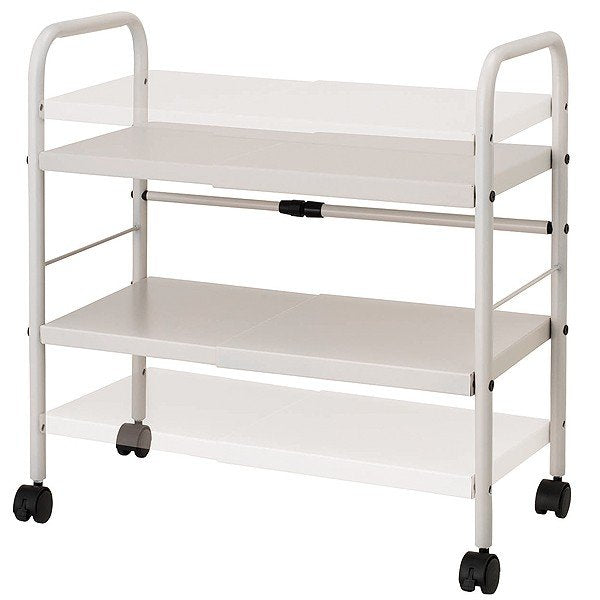 ラック 2段 幅37～54×奥行29×高さ58cm デスク下 収納 ワゴンラック