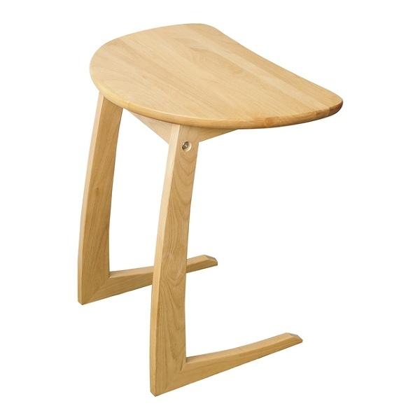 サイドテーブル 高さ53cm 木製 半円型 – ハウジー