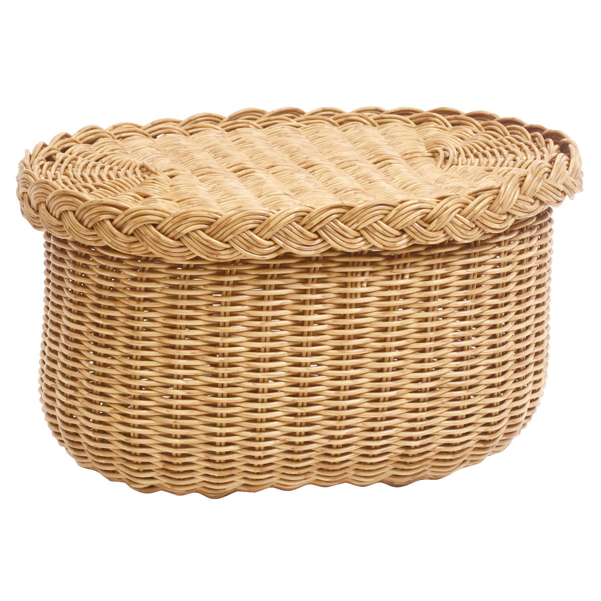 専用です！★アタ★ふた付きバスケット フタ付きかご収納バスケット 縦長 長方形 Mサイズ 内布：ライトグレー