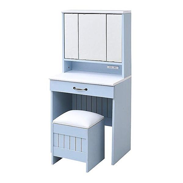 フランスベッド　フレンチカントリー、ドレッサー(スペイン製)、ドレッサーのみ ドレッサー 幅60cm スツール付き 三面鏡 フレンチカントリー – ハウジー
