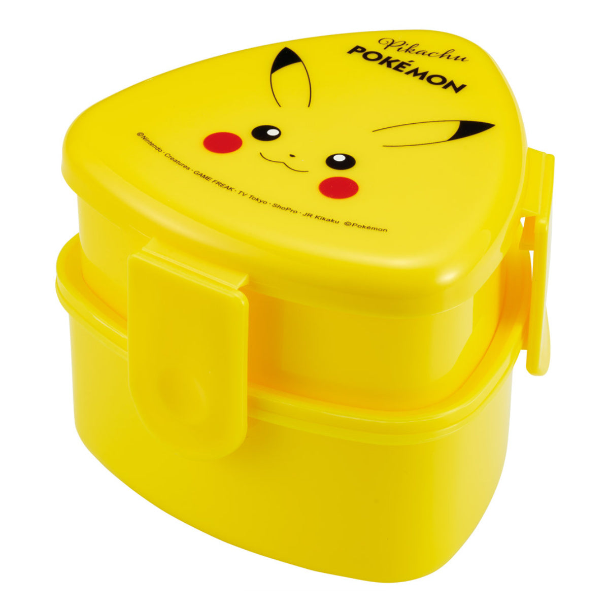 弁当箱 2段 500ml 抗菌三角おにぎりランチボックス ピカチュウフェイス