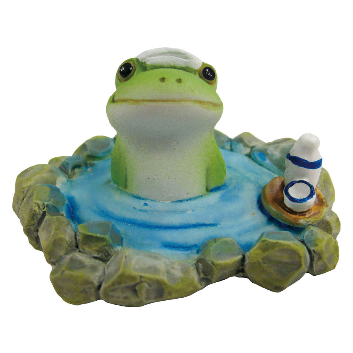 コポー 温泉につかるカエル カエル 置物 – ハウジー