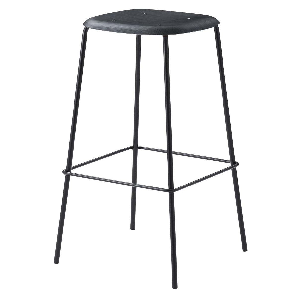 【２個セット】黒のシンプルスツール（高さ７５センチ） 478799lh-bk.jpg?v=1775617149