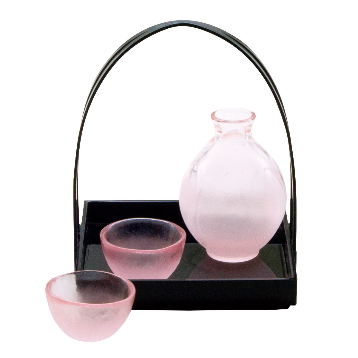 廣田硝子 はなほのか桃 酒器 三点揃 手籠付き – ハウジー