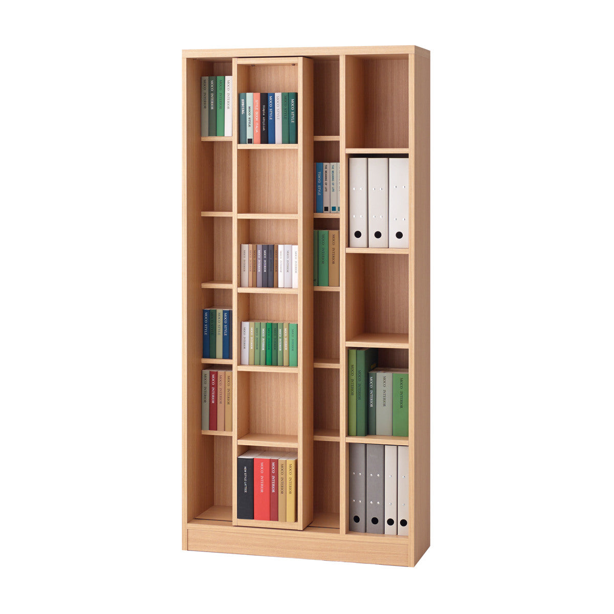 本棚 幅85cm スライド書棚 日本製 完成品 可動棚 A4対応 – ハウジー