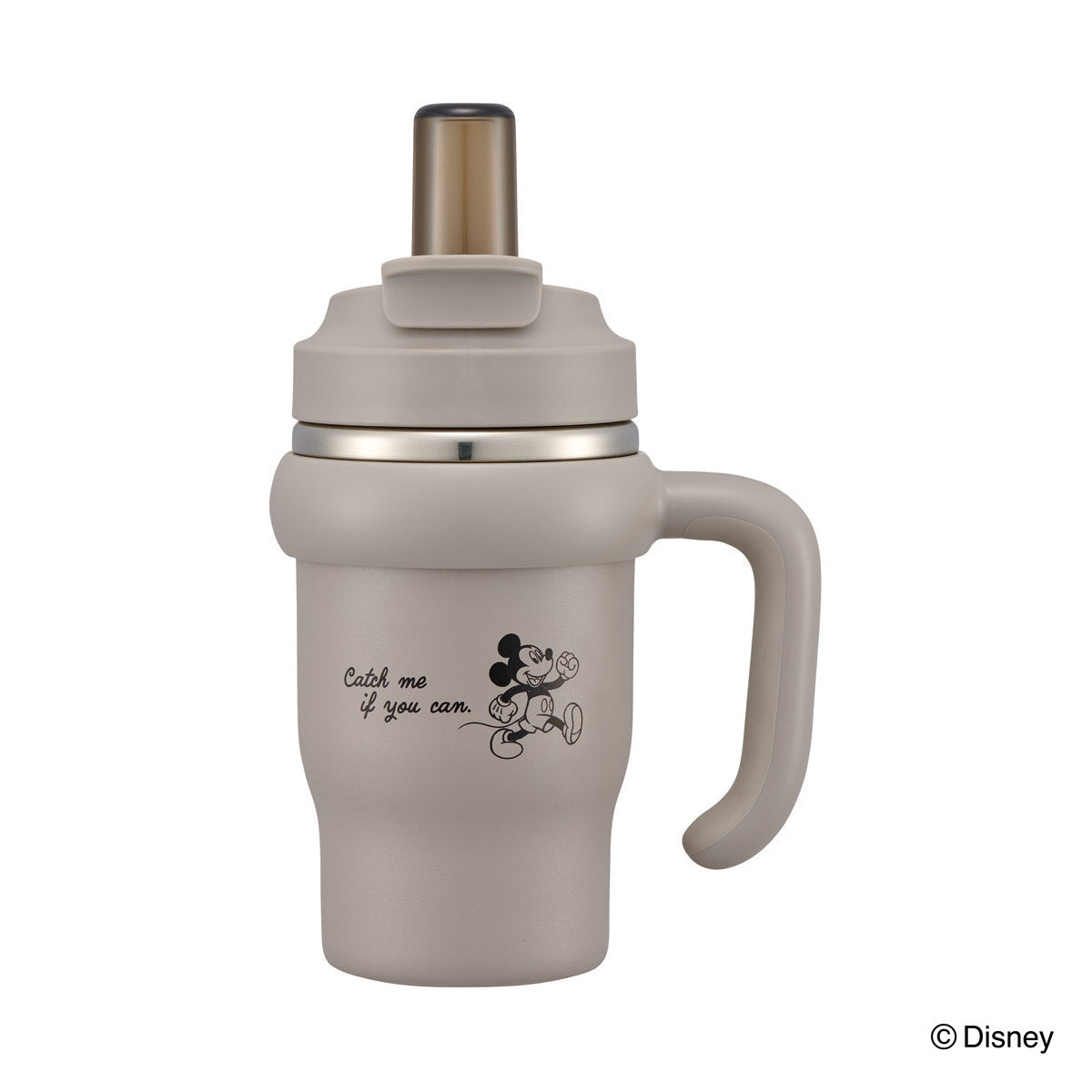 水筒 570ml ハンドル付ストロータンブラー ミッキーシンプルロゴ