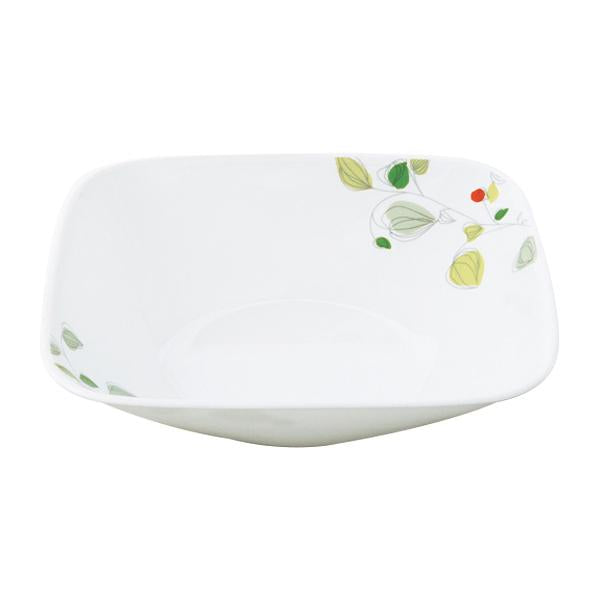 ボウル 23cm コレール CORELLE スクエア 白 食器 皿 角皿 グリーン