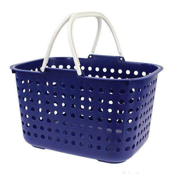ランドリーバスケット 浅型 ドットバスケット 洗濯かご バスケット