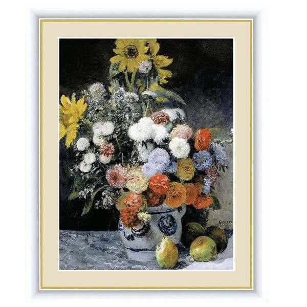 絵画 『花瓶の花』 42×34cm ピエール・オーギュスト・ルノワール 額