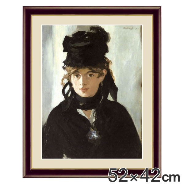 陶板画 すみれのブーケをつけたベルト・モリゾ Art Panel 「すみれの花束を