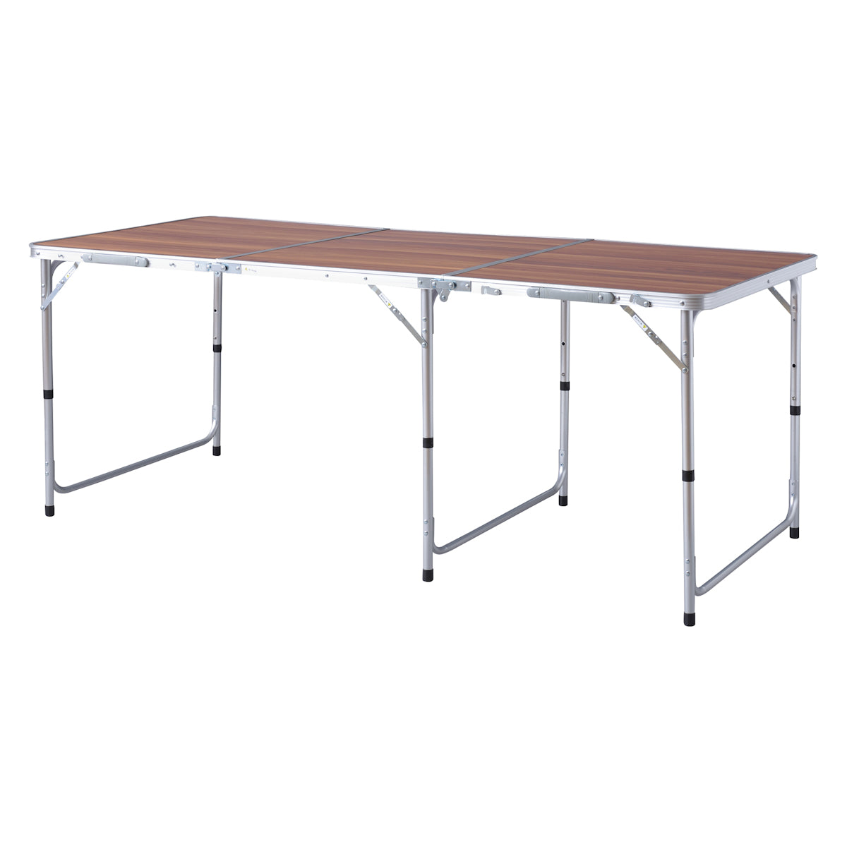 アウトドアテーブル 奥行80cm 高さ3段階調節 フォールディングテーブル