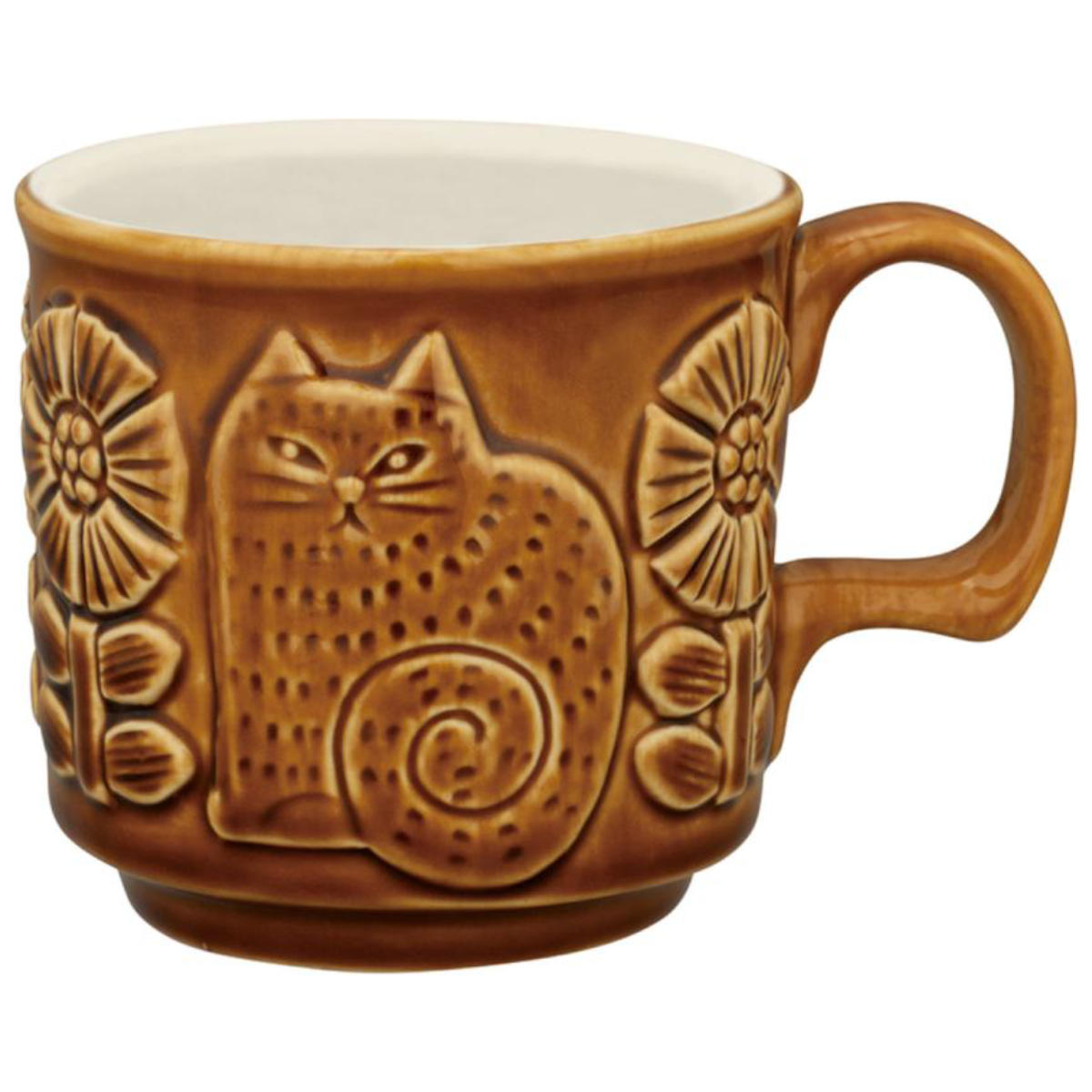マグカップ 230ml FIKA レリーフマグ ネコ 陶器 – ハウジー