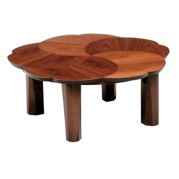 家具調こたつ 座卓 折りたたみ 円形 木製 コタツ ブロッサム 直径90cm