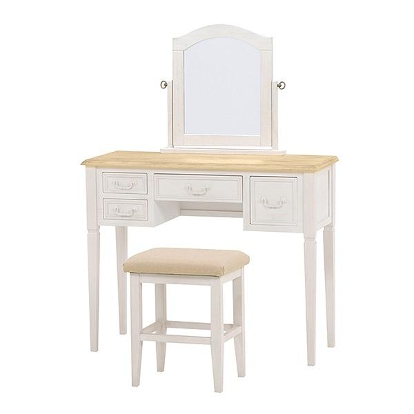 【新品】アンティーク 調 ドレッサーセット ドレッサーセット アンティーク調 BROCANTE ホワイトウッド 幅92cm