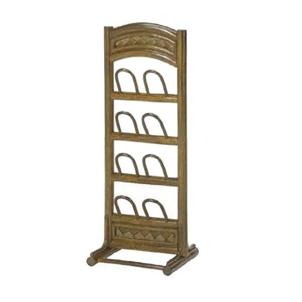 アンティーク 籐 ラタン製 スリッパラック スリッパラック 4段 ラタン