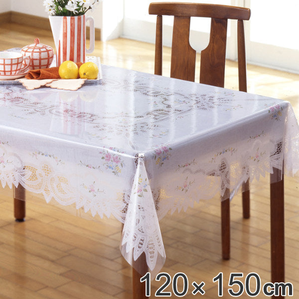 テーブルクロス120×150cmMGプリントレースパリス樹脂製日本製