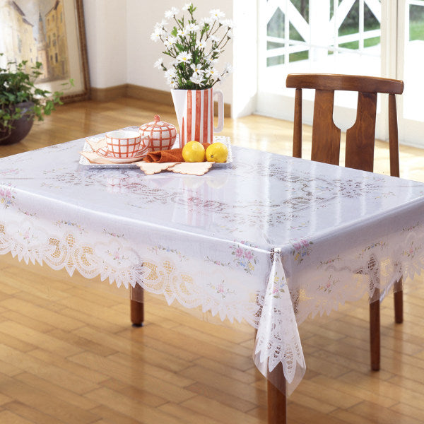 テーブルクロス120×150cmMGプリントレースパリス樹脂製日本製
