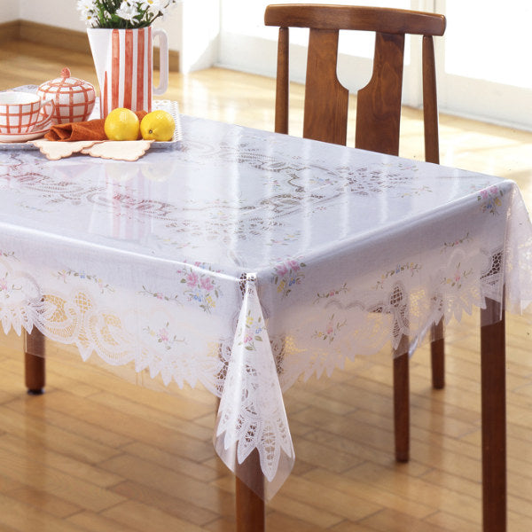 テーブルクロス120×150cmMGプリントレースパリス樹脂製日本製