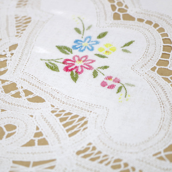 テーブルクロス120×150cmMGプリントレースパリス樹脂製日本製