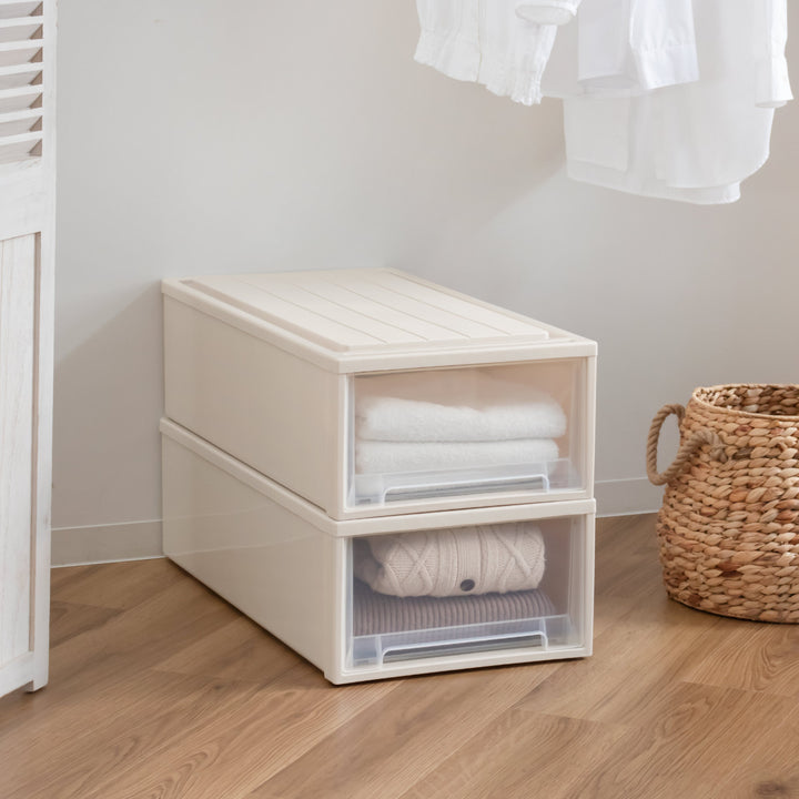 収納ケースFitsケースに積み重ねられるビュートケースL-23引き出し押入れ