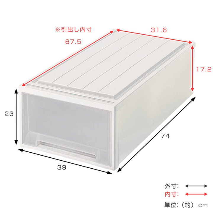 収納ケースFitsケースに積み重ねられるビュートケースL-23引き出し押入れ