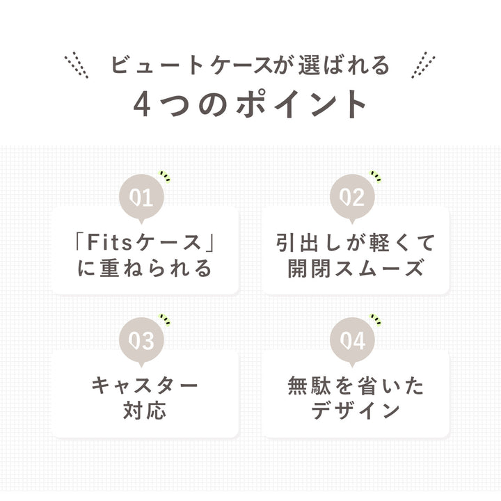 収納ケースFitsケースに積み重ねられるビュートケースL-23引き出し押入れ
