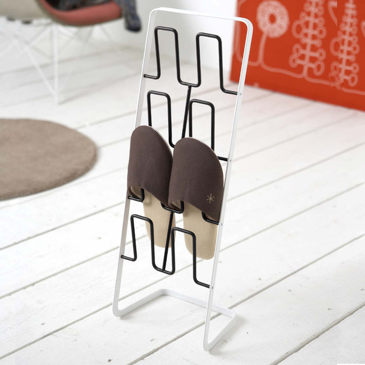 山崎実業Plateスリッパラックブラックプレート