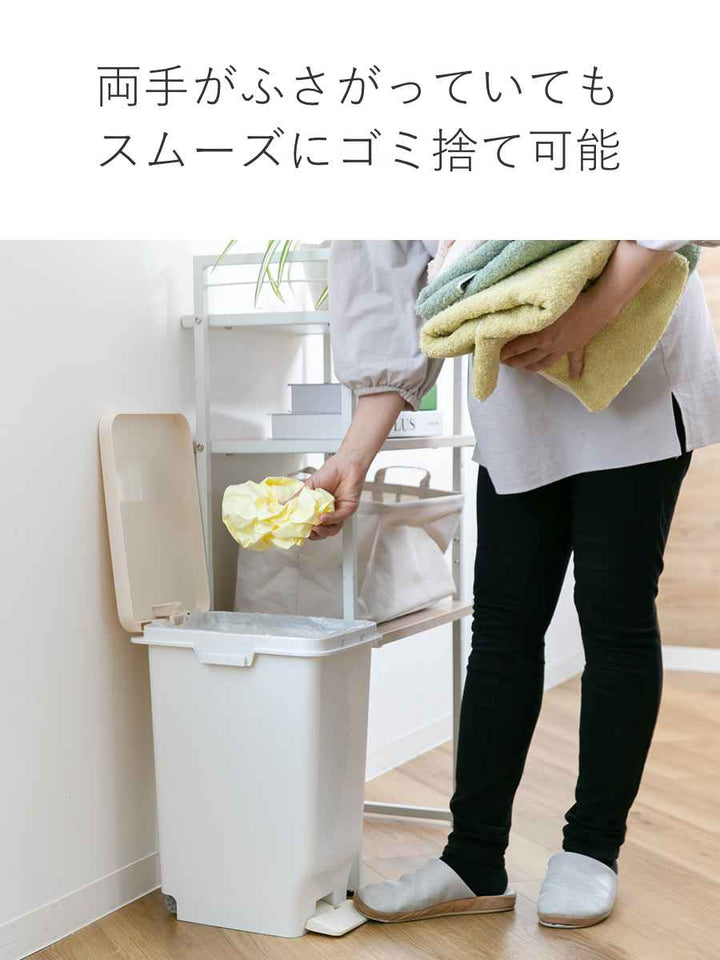 ゴミ箱19.7Lふた付きセパ抗菌分別スリムペダルペール