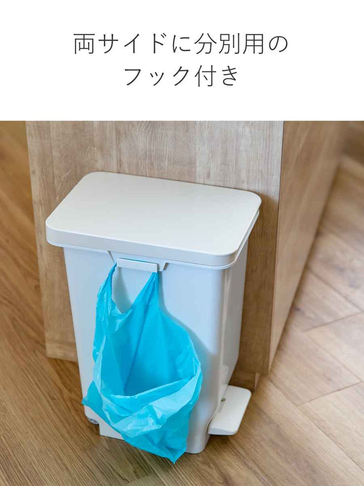 ゴミ箱19.7Lふた付きセパ抗菌分別スリムペダルペール