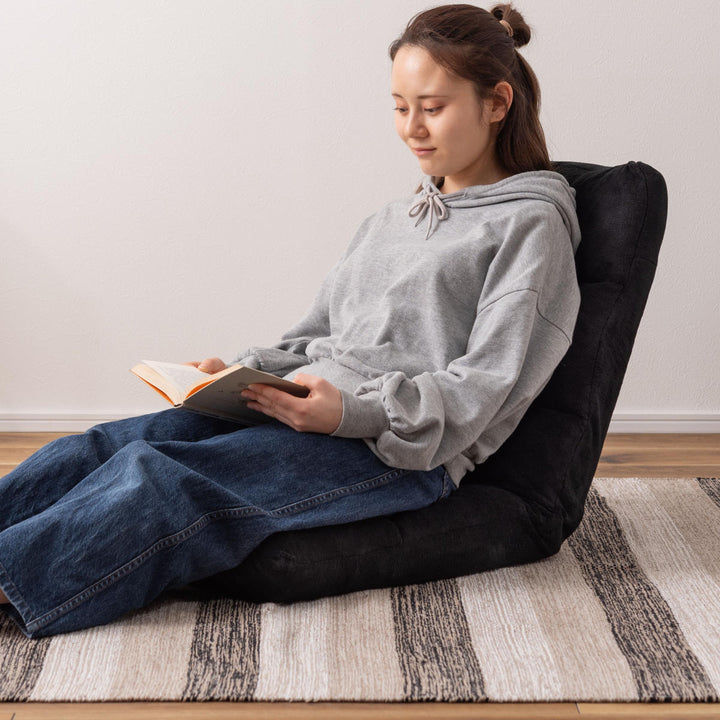 ソファ幅42cmフロアソファ14段階リクライニングファブリック布製座椅子