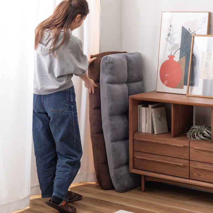 ソファ幅42cmフロアソファ14段階リクライニングファブリック布製座椅子