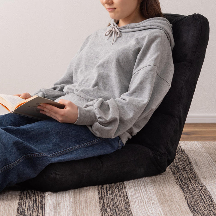 ソファ幅42cmフロアソファ14段階リクライニングファブリック布製座椅子