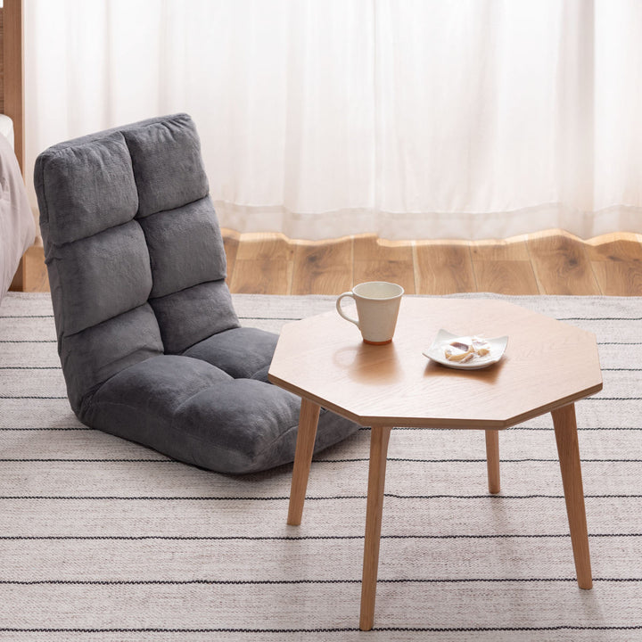 ソファ幅42cmフロアソファ14段階リクライニングファブリック布製座椅子