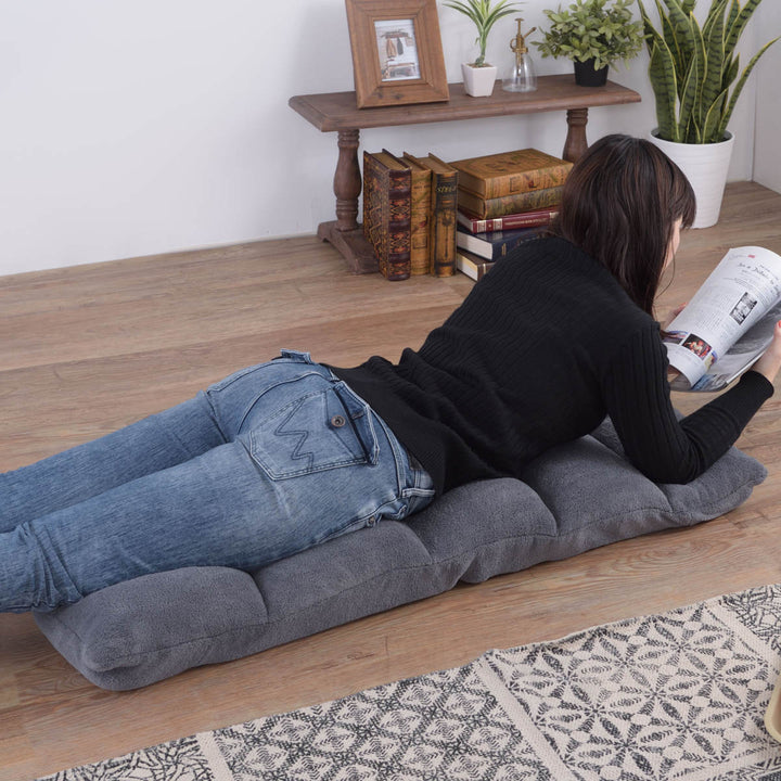 ソファ幅42cmフロアソファ14段階リクライニングファブリック布製座椅子