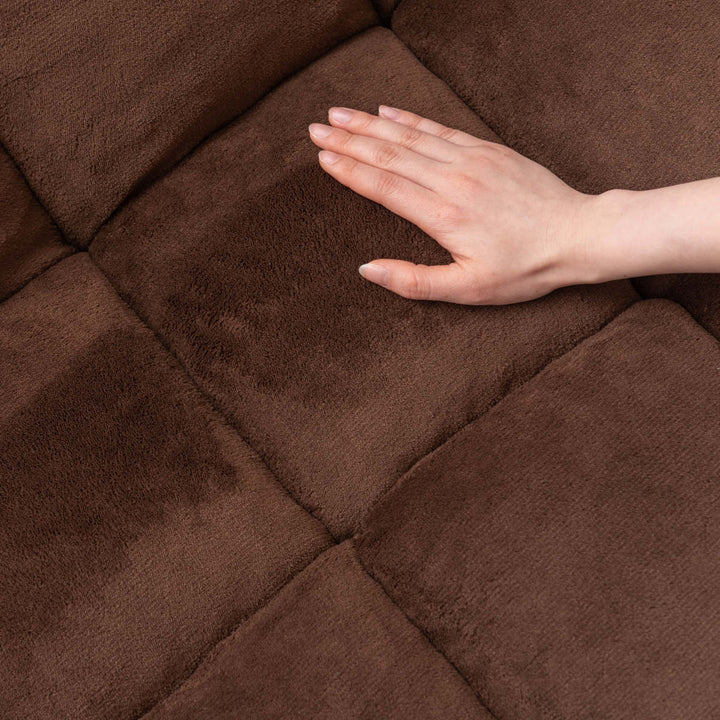 ソファ幅84cmフロアソファ14段階リクライニングファブリック布製座椅子