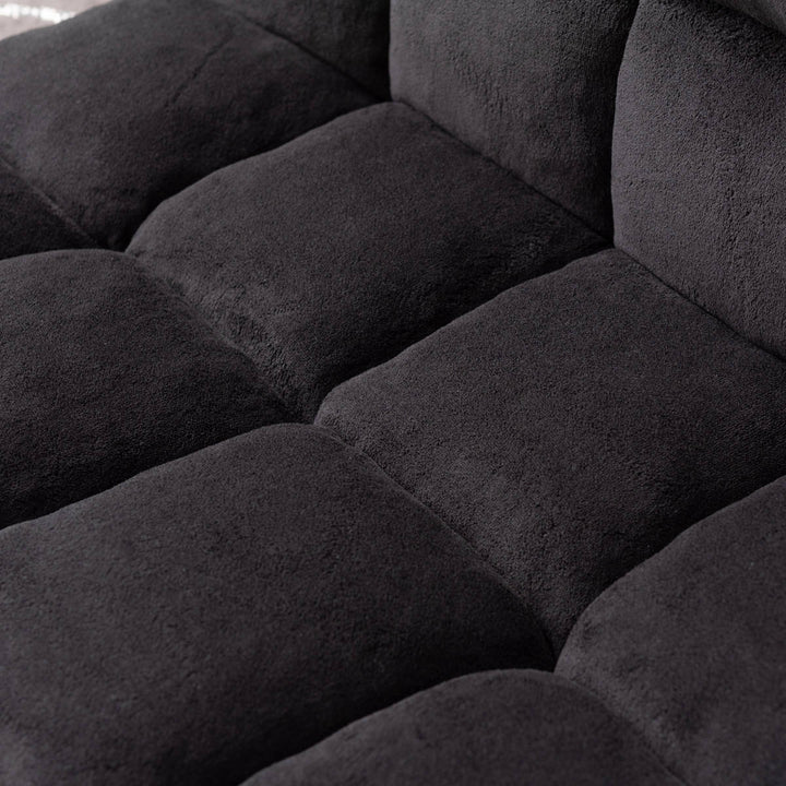 ソファ幅84cmフロアソファ14段階リクライニングファブリック布製座椅子