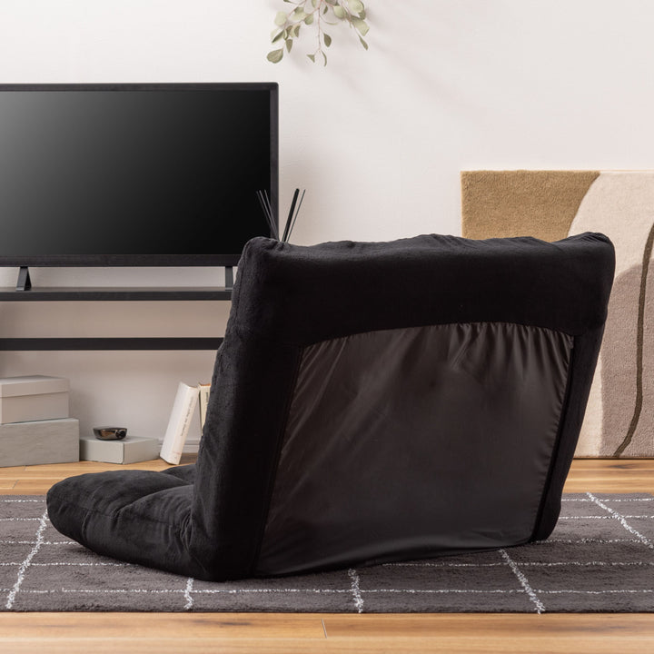 ソファ幅84cmフロアソファ14段階リクライニングファブリック布製座椅子