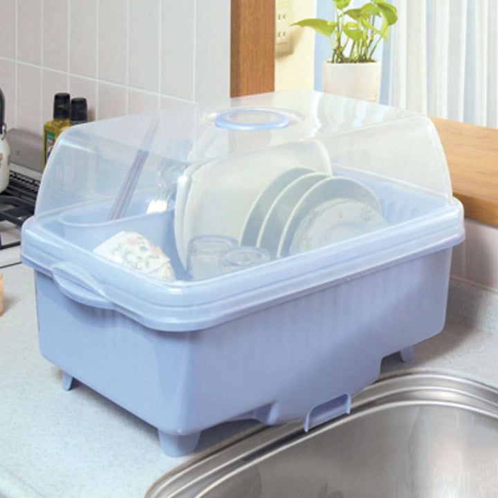 水切りカゴ皿立て水切り流フード付大サイズ