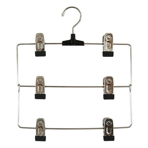 ハンガースカートハンガー3段クリップスカートスカート用