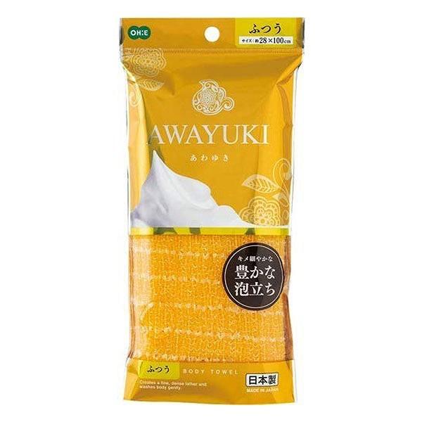 ボディタオルオーエあわゆきナイロンタオルふつうオレンジ