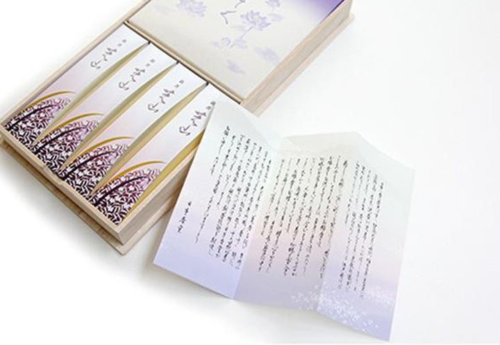 ローソク線香セット銘香芝山桐箱絵ろうそく