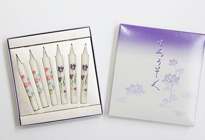 ローソク線香セット銘香芝山桐箱絵ろうそく