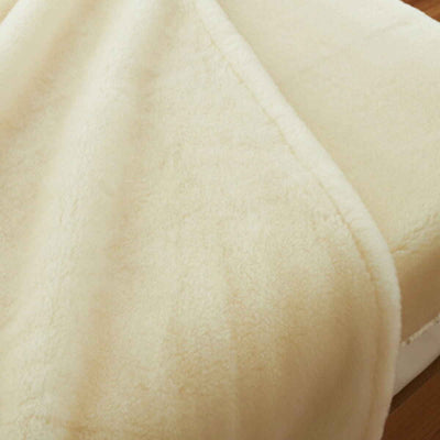 掛け毛布 メリノウール ウォッシャブル シングル 140×200cm アイボリー