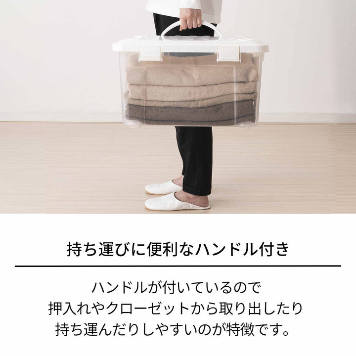 収納ボックス幅50×奥行36×高さ29cmフタ付き持ち手付きプラスチック