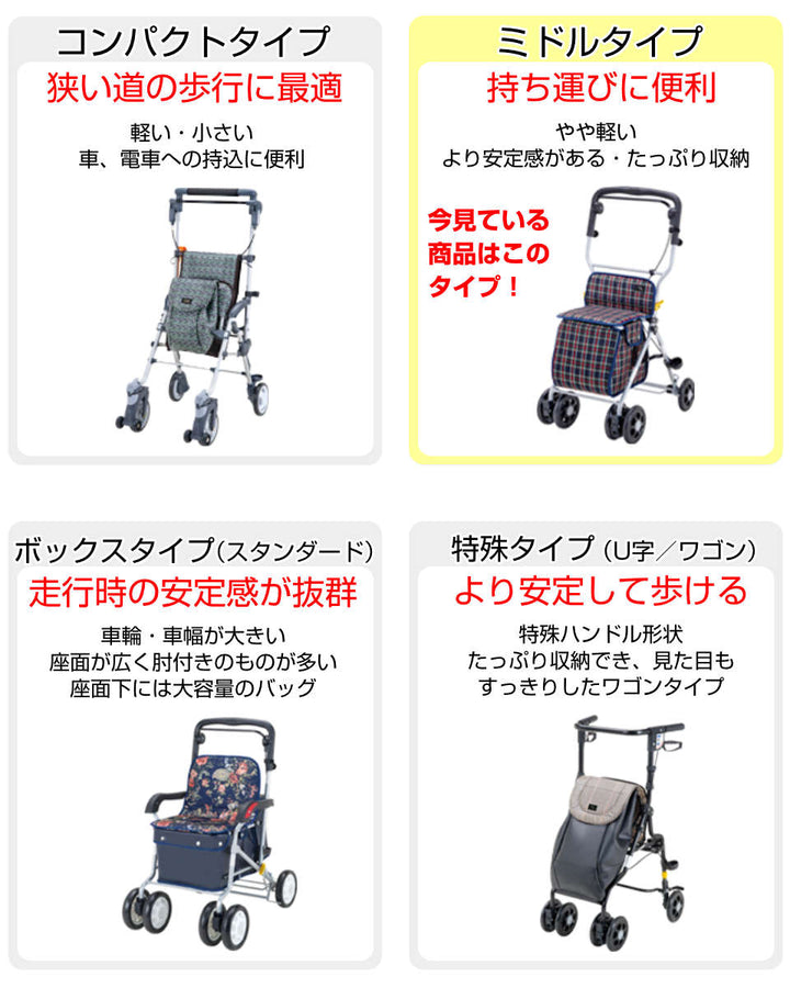 ■在庫限り・入荷なし■シルバーカーミドルタイプルミド