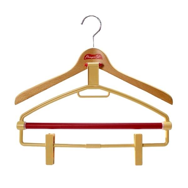 木製ハンガーハンガーキャットWOODシリーズ２５マルチクリア