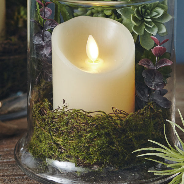 キャンドル直径7.8×12.3cmルミナラピラーLED