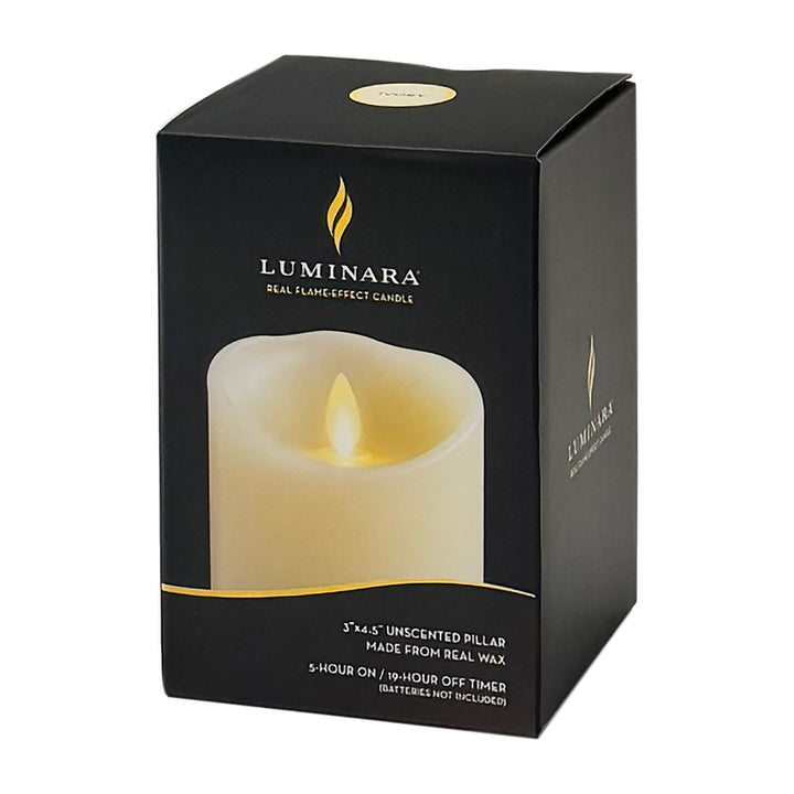 キャンドル直径7.8×12.3cmルミナラピラーLED